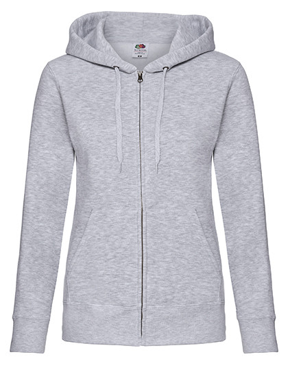 Fruit of the Loom Ladies´ Premium Hooded Sweat Jacket Heather Grey
