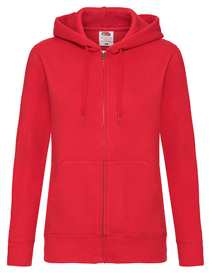 Fruit of the Loom Ladies´ Premium Hooded Sweat Jacket Red
