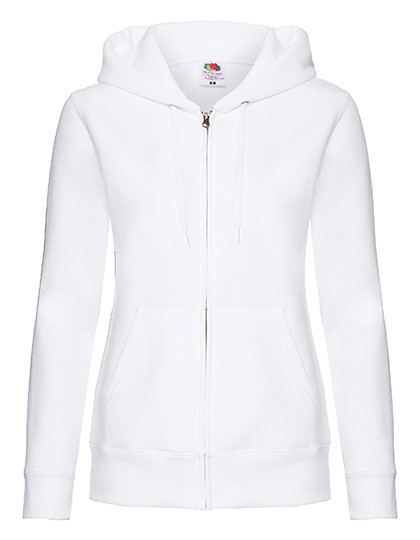 Fruit of the Loom Ladies´ Premium Hooded Sweat Jacket White