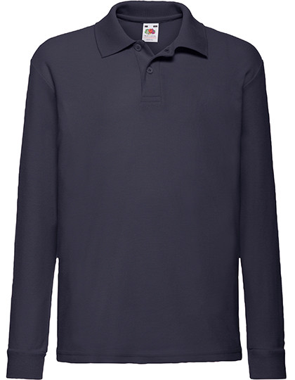 Fruit of the Loom Kids´ Long Sleeve 65/35 Polo Deep Navy
