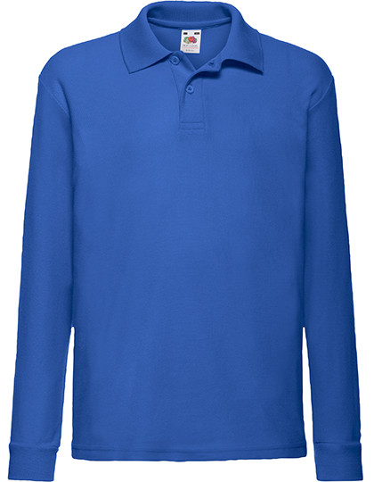 Fruit of the Loom Kids´ Long Sleeve 65/35 Polo Royal Blue