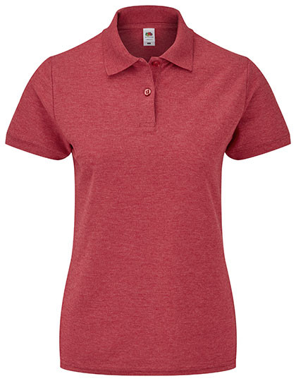 Fruit of the Loom Ladies´ 65/35 Polo Heather Red