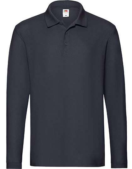 Fruit of the Loom Premium Long Sleeve Polo Deep Navy