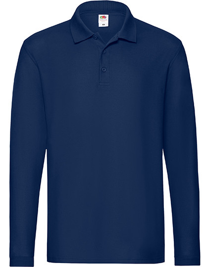 Fruit of the Loom Premium Long Sleeve Polo Navy