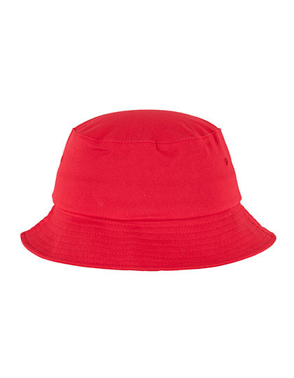 FLEXFIT Flexfit Cotton Twill Bucket Hat Red