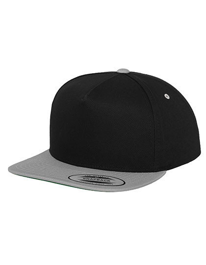 FLEXFIT Classic 5 Panel Snapback Cap Black