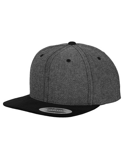 FLEXFIT Chambray-Suede Snapback Black