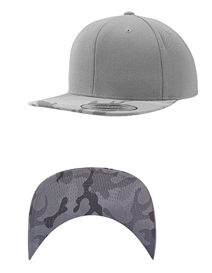 FLEXFIT Camo Visor Snapback Silver