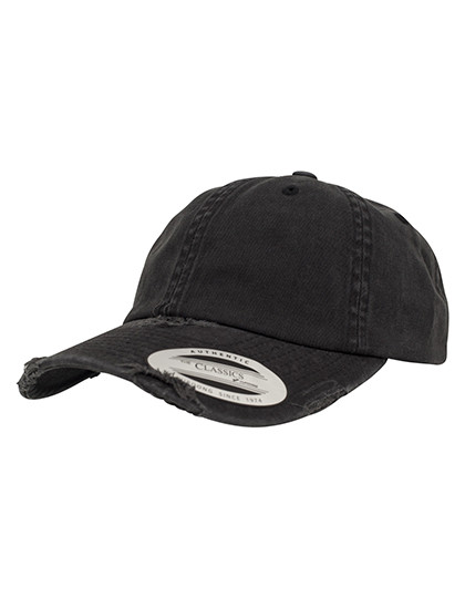 FLEXFIT Low Profile Destroyed Cap Black