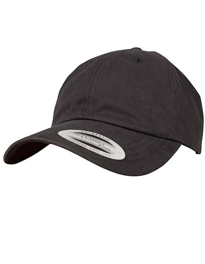FLEXFIT Peached Cotton Twill Dad Cap Black