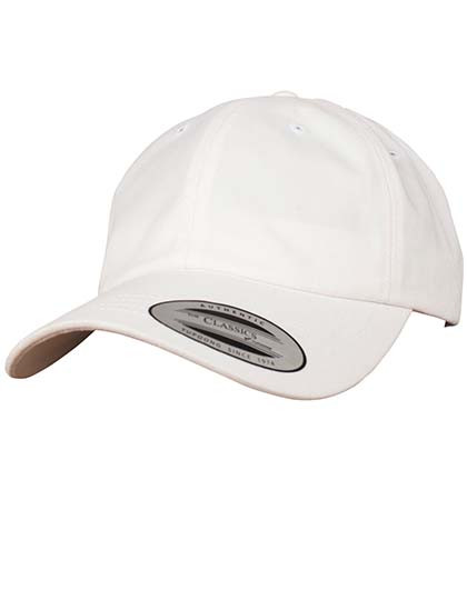 FLEXFIT Peached Cotton Twill Dad Cap White