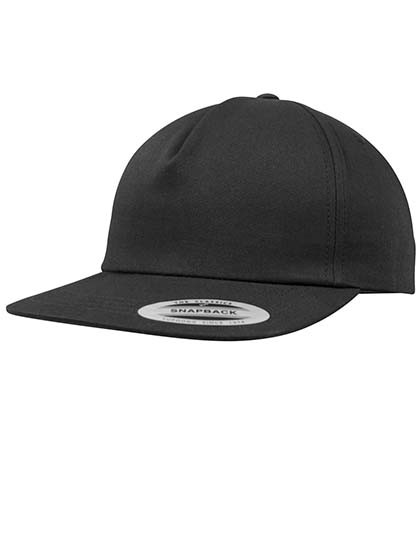 FLEXFIT Unstructured 5-Panel Snapback Black