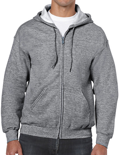 Gildan Heavy Blend™ Adult Full Zip Hooded Sweatshirt Graphite Heather