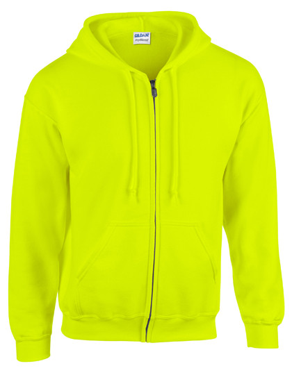 Gildan Heavy Blend™ Adult Full Zip Hooded Sweatshirt Safety Green
