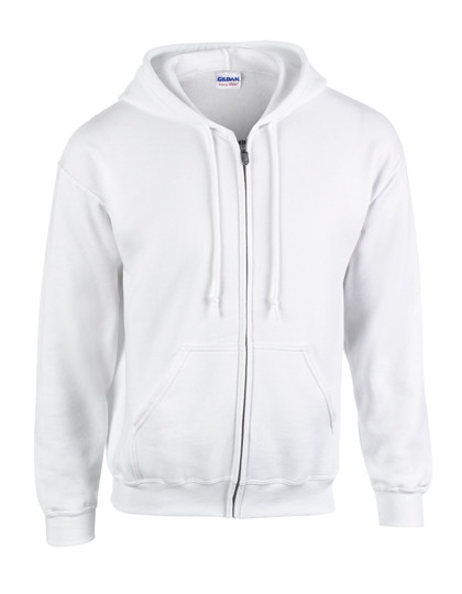 Gildan Heavy Blend™ Adult Full Zip Hooded Sweatshirt White