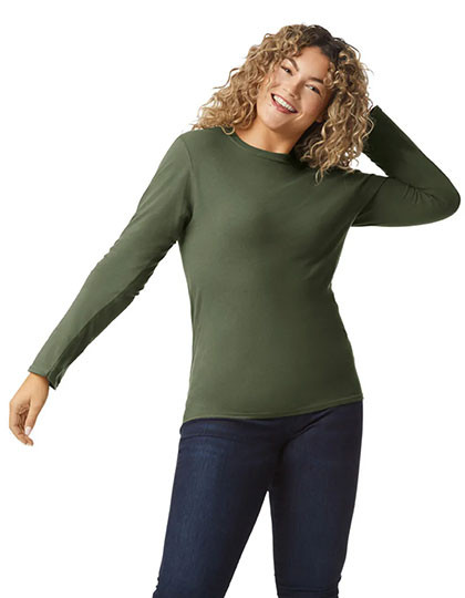Gildan Softstyle® Adult Long Sleeve T-Shirt Military Green