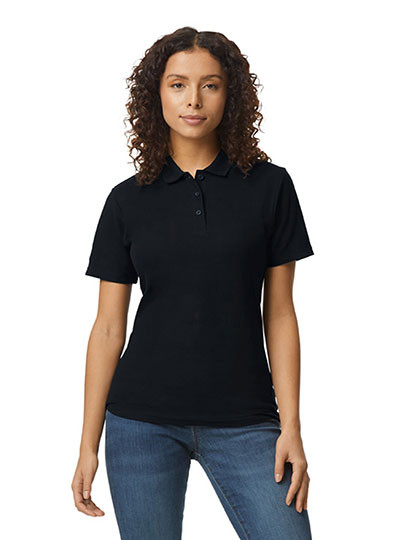 Gildan Softstyle® Women´s Piqué Polo Black