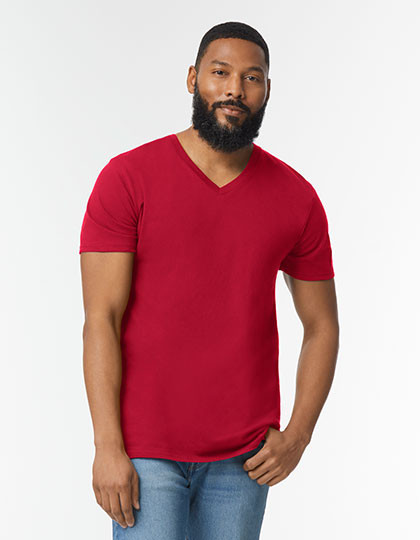 Gildan Softstyle® Adult V-Neck T-Shirt Cherry Red