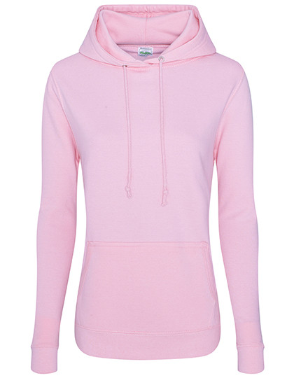 Just Hoods Women´s College Hoodie Baby Pink