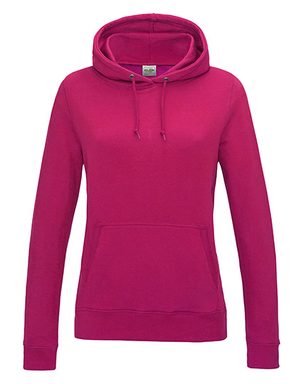 Just Hoods Women´s College Hoodie Hot Pink