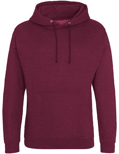 Just Hoods College Hoodie Burgundy Smoke