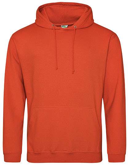 Just Hoods College Hoodie Burnt Orange