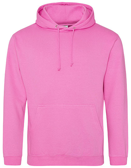 Just Hoods College Hoodie Candyfloss Pink