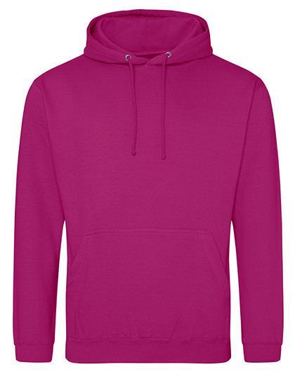 Just Hoods College Hoodie Festival Fuchsia