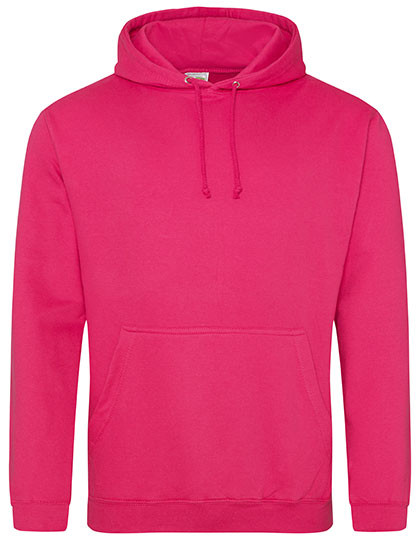 Just Hoods College Hoodie Hot Pink