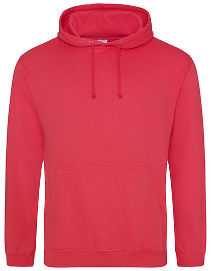 Just Hoods College Hoodie Lipstick Pink