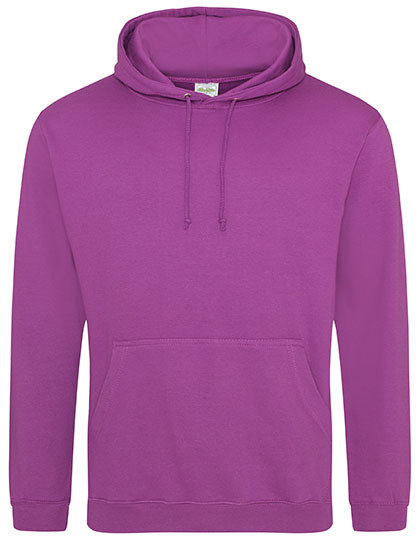 Just Hoods College Hoodie Magenta Magic