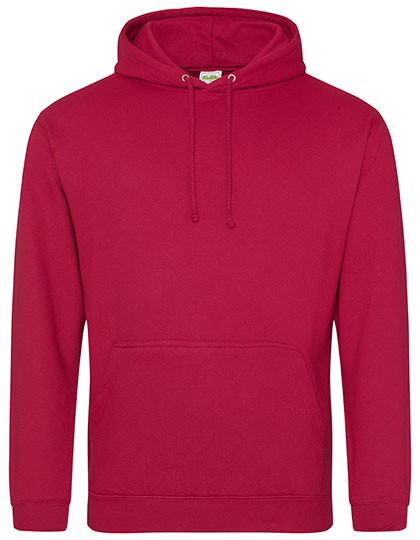 Just Hoods College Hoodie Red Hot Chilli