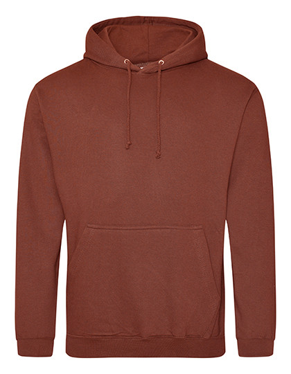 Just Hoods College Hoodie Red Rust