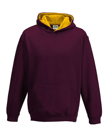 Just Hoods Kids´ Varsity Hoodie Burgundy
