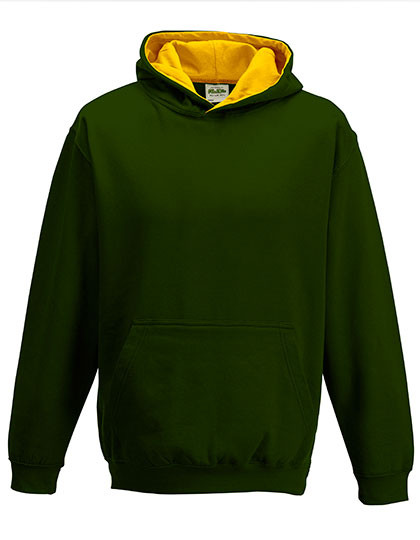 Just Hoods Kids´ Varsity Hoodie Forest Green