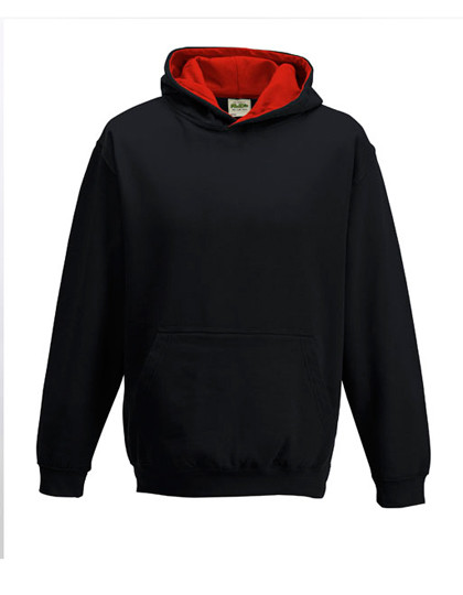 Just Hoods Kids´ Varsity Hoodie Jet Black