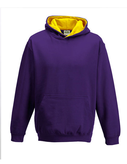 Just Hoods Kids´ Varsity Hoodie Purple