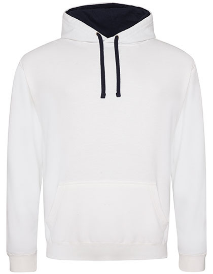 Just Hoods Varsity Hoodie Arctic White