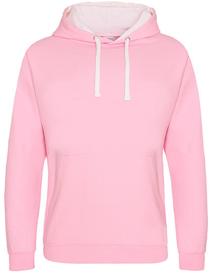 Just Hoods Varsity Hoodie Baby Pink