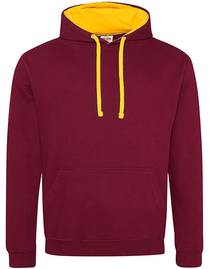 Just Hoods Varsity Hoodie Burgundy