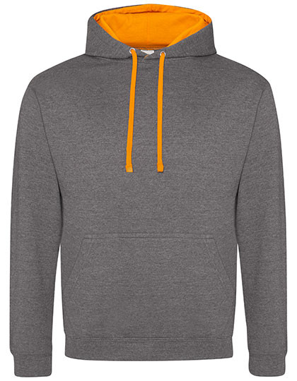 Just Hoods Varsity Hoodie Charcoal (Heather)