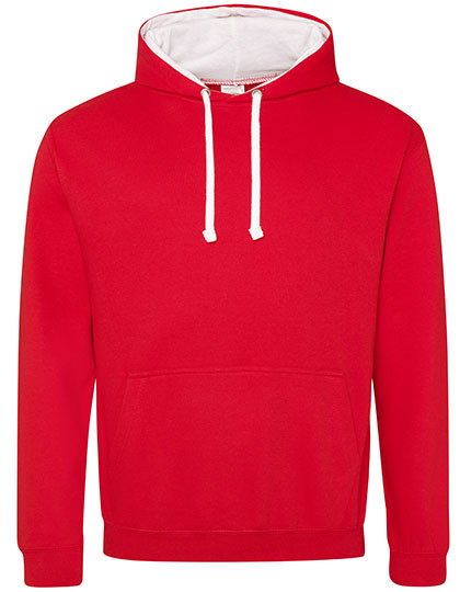 Just Hoods Varsity Hoodie Fire Red