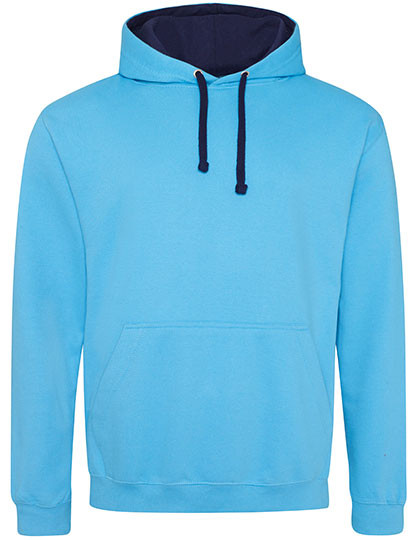 Just Hoods Varsity Hoodie Hawaiian Blue