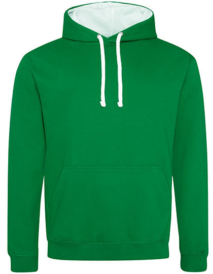 Just Hoods Varsity Hoodie Kelly Green