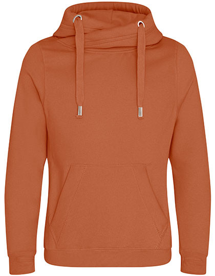 Just Hoods Cross Neck Hoodie Ginger Biscuit
