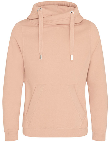 Just Hoods Cross Neck Hoodie Nude