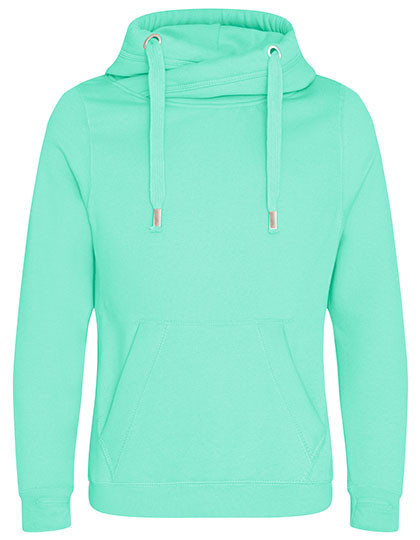 Just Hoods Cross Neck Hoodie Peppermint