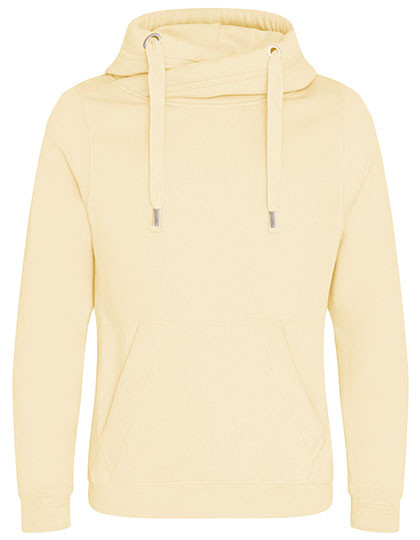 Just Hoods Cross Neck Hoodie Vanilla Milkshake