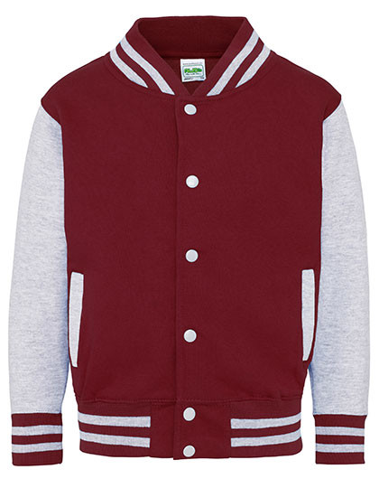 Just Hoods Kids´ Varsity Jacket Burgundy
