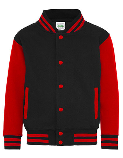 Just Hoods Kids´ Varsity Jacket Jet Black